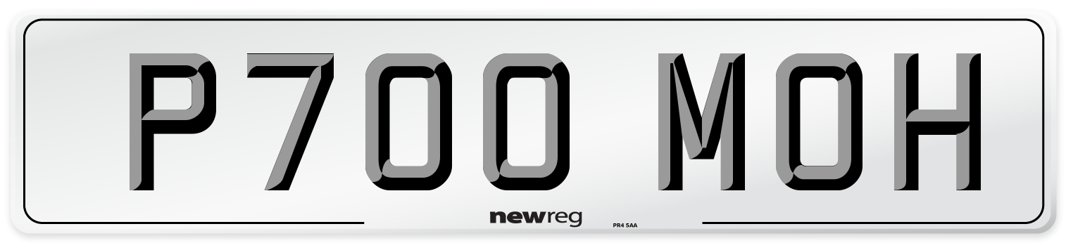 P700 MOH Number Plate from New Reg